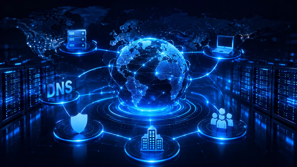 Rete DNS che collega un dominio all’infrastruttura server