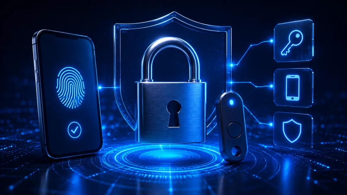 Infraestructura digital moderna que representa seguridad, redes y funcionamiento fiable