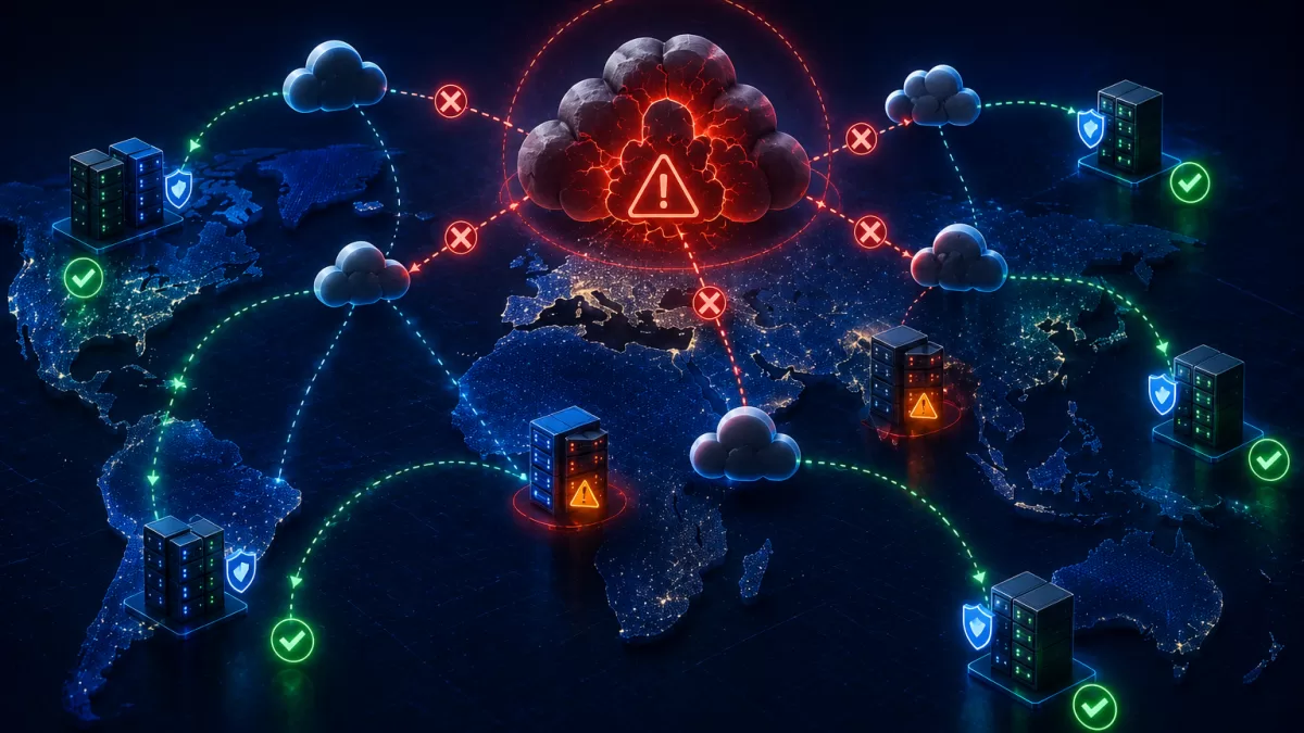 Modern digital infrastructure illustrating security, networking and reliable operation