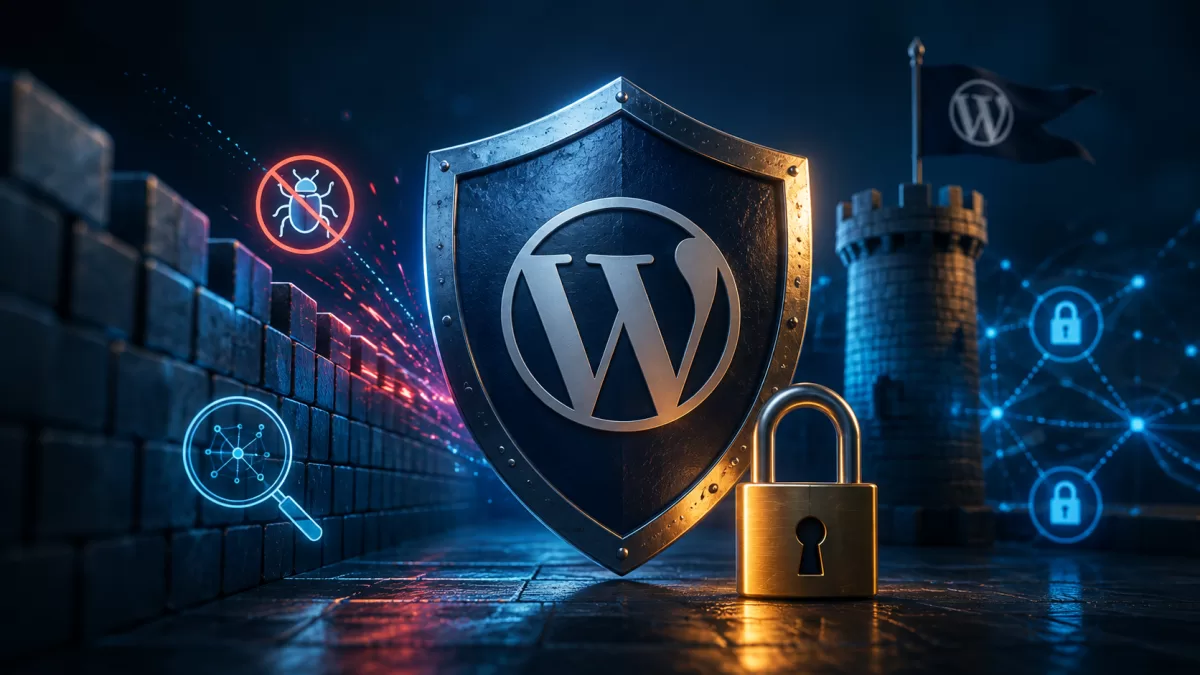 Έλεγχος ασφάλειας website που συμβολίζει την αναφορά ευπαθειών και τις ενημερώσεις WordPress